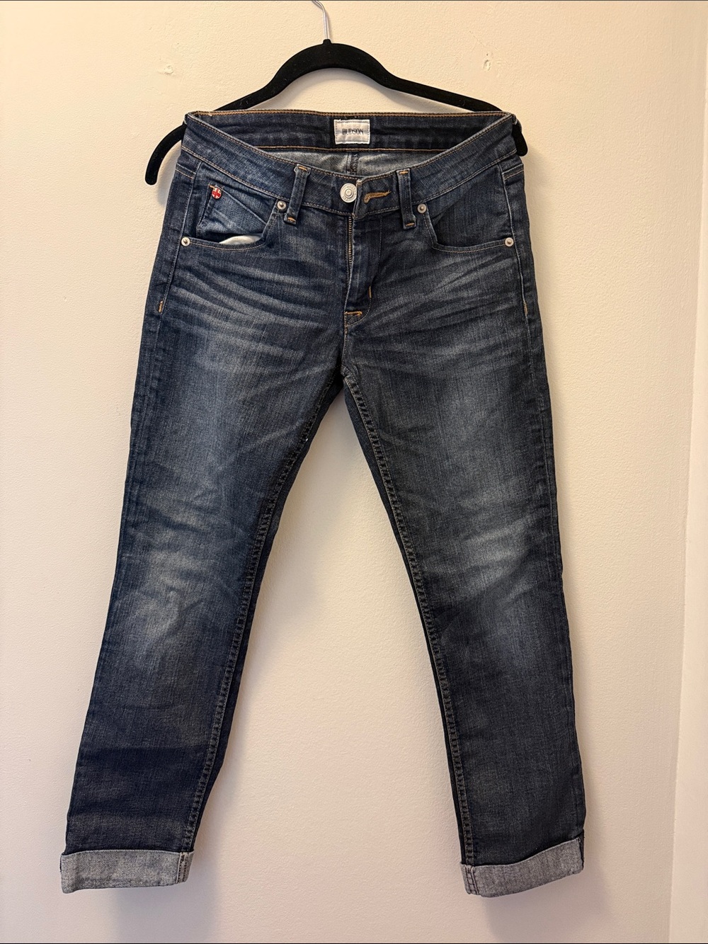 Hudson Jeans Washed Indigo Boyfriend Jeans